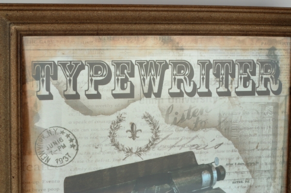 Retro obraz písací stroj Typewriter 47x38cm