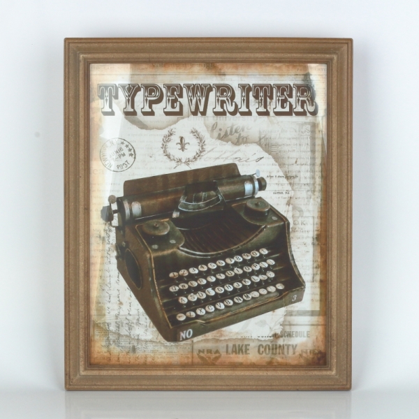 Retro obraz písací stroj Typewriter 47x38cm