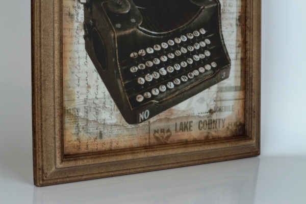 Retro obraz písací stroj Typewriter 47x38cm