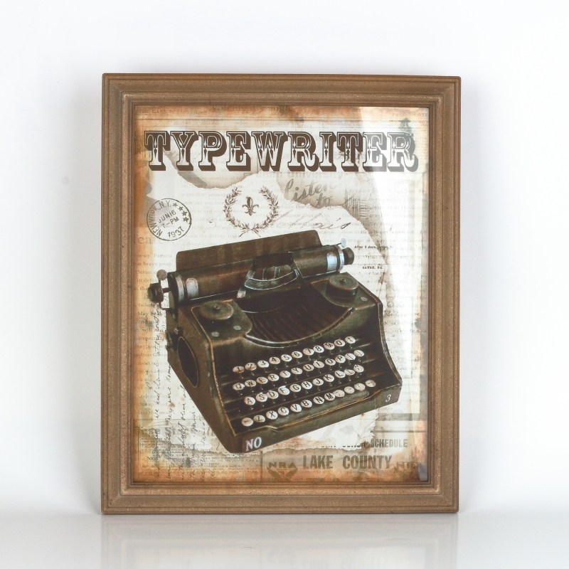 Retro obraz písací stroj Typewriter 47x38cm