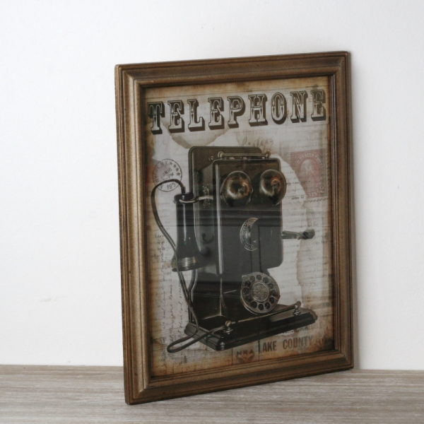 Retro obraz Telephone 47x38cm