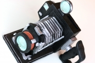 Retro pokladnička fotoaparát 17x13cm