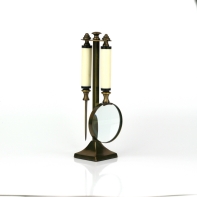 Retro set na listy - lupa a nožík 22,5cm - poškození