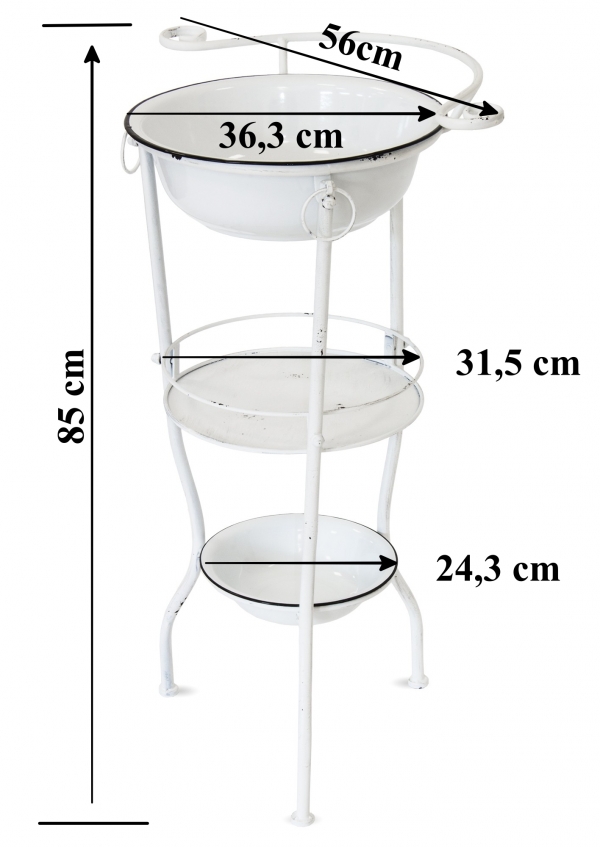 Retro stojan na umývadlo 56x85 cm