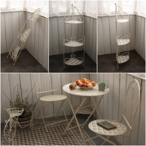 Rohový regál / stojan na kvety 123cm