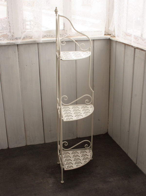 Rohový regál / stojan na kvety 123cm