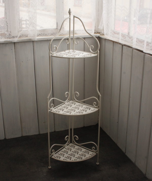 Rohový regál / stojan na kvety 123cm