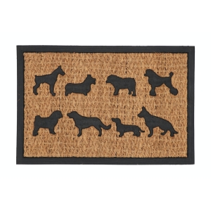 Rohožka guma/kokosové vlákno psy, 60x40x1cm