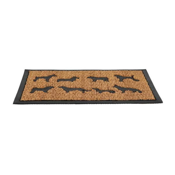 Rohožka guma/kokosové vlákno psy, 60x40x1cm