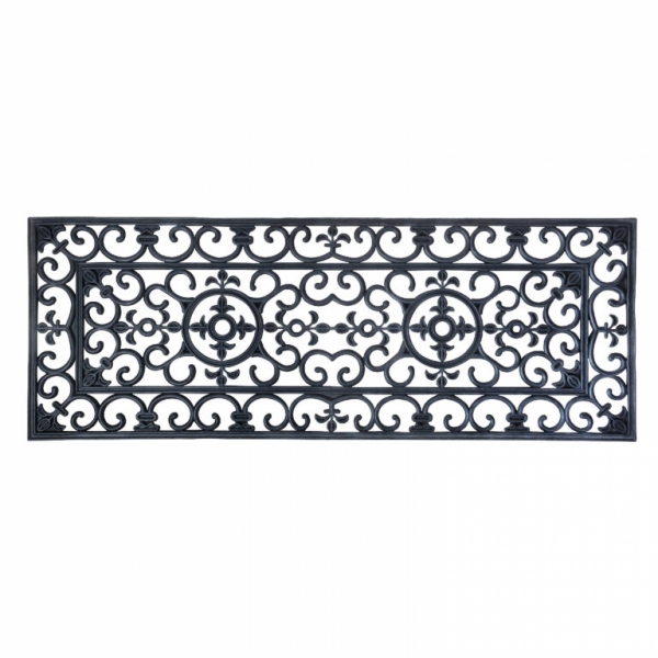Rohožka gumová s ornamentami XL 119,5x45x1,8cm