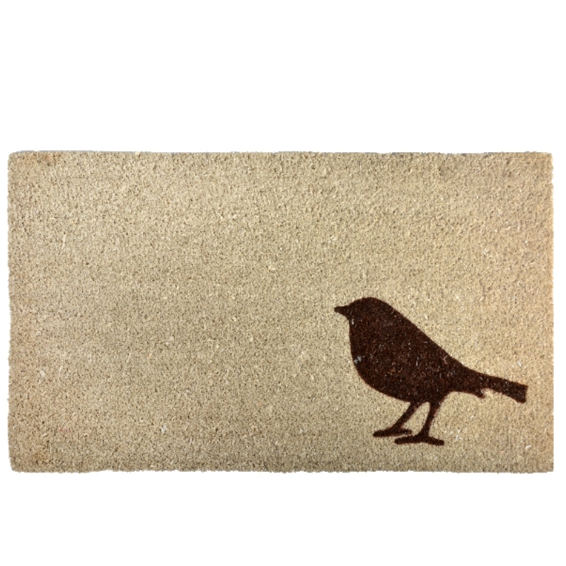 Rohožka kokosová vtáčik svetlá 75x45cm