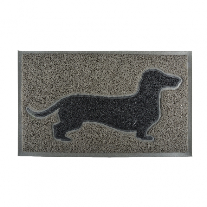 Rohožka obdĺžniková s jazvečíkom šedá