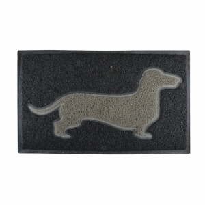 Rohožka pred dvere s jazvečíkom čierna