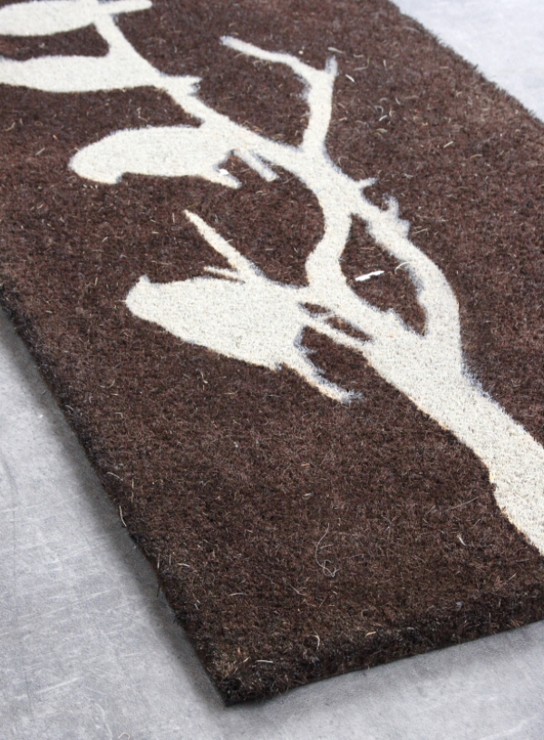 Rohožka vtáky na drôtu tmavá XL 120x40cm