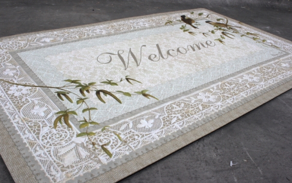 Rohožka s vtáčikmi Welcome 44x74cm