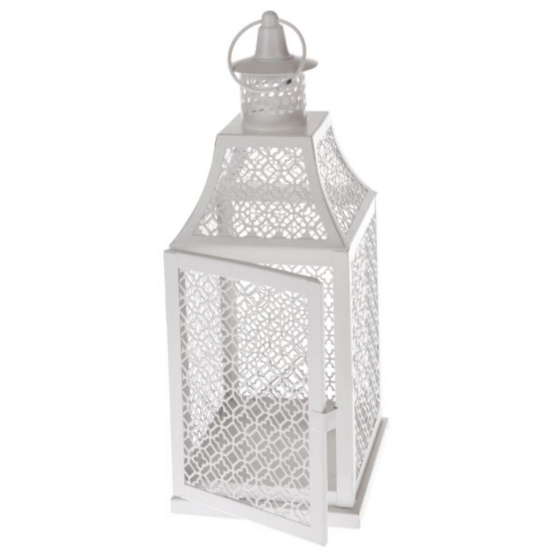 Romantický kovový závesný lampáš 14,5 x 36 x 14,5 cm