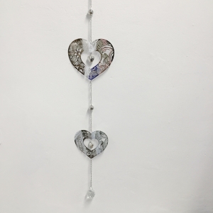 Romantický darček dve srdcia 79cm