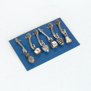 Rozlišovače na poháre ovocie súprava 6 kusov - závesné kovové