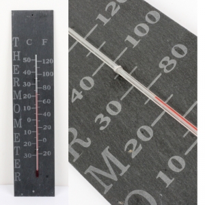 Ručne gravírovaný bridlicový teplomer 45cm