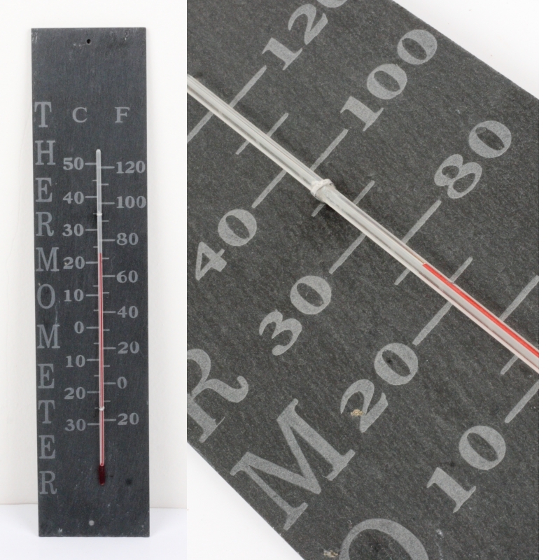 Ručne gravírovaný bridlicový teplomer 45cm