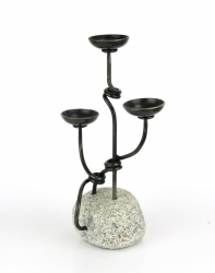 Ručne kovaný svietnik na tri sviečky 25cm