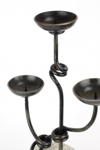 Ručne kovaný svietnik na tri sviečky 25cm