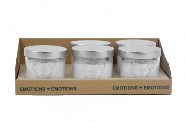 Ručne odlievaná sviečka v pohári čisté prádlo 480g