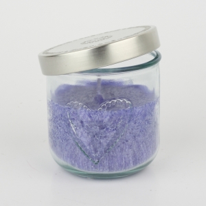Ručne odlievaná sviečka v pohári levanduľa 480g