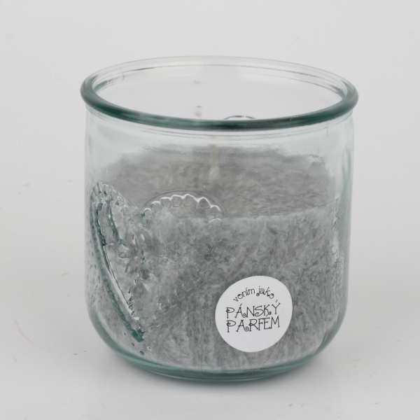 Ručne odlievaná sviečka v pohári pánsky 480g