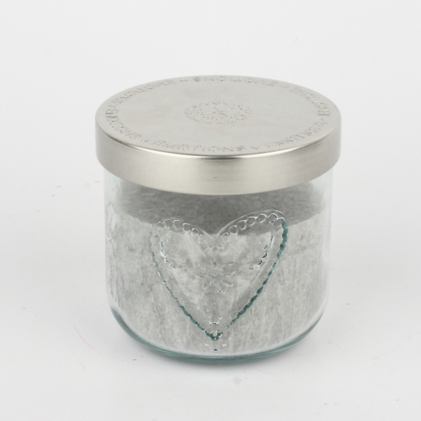 Ručne odlievaná sviečka v pohári šedá 480g