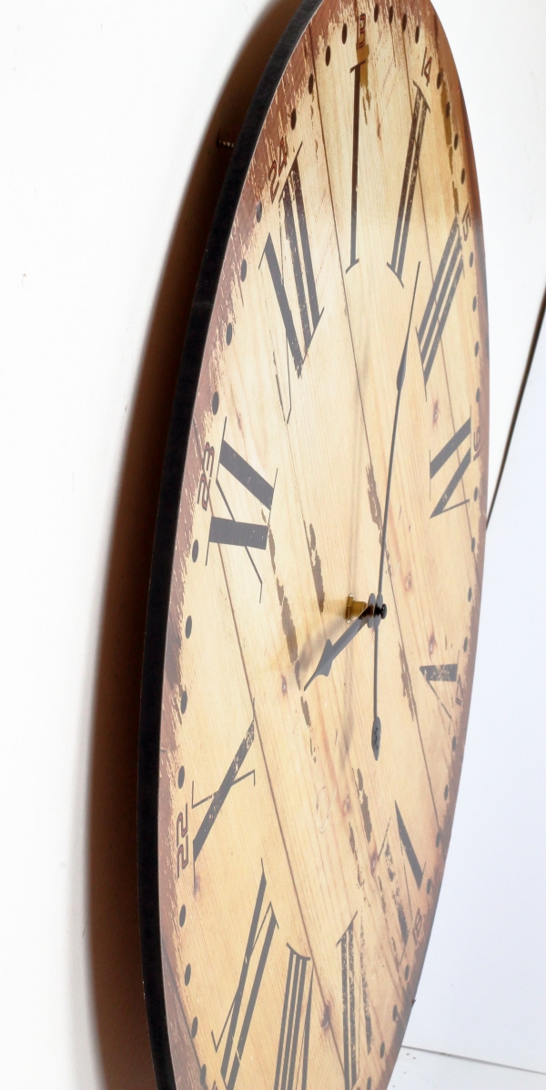 Rustikálne drevené nástenné hodiny 58cm