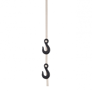 Rustikálny štýl záves s hákmi 197cm