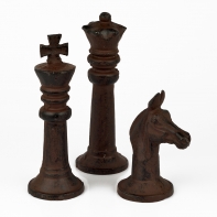 Šach figúrka kráľ 7x7x20cm liatina