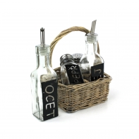 Sada soľ, korenie, olej, ocot