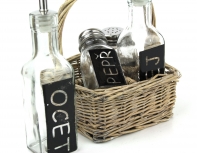 Sada soľ, korenie, olej, ocot