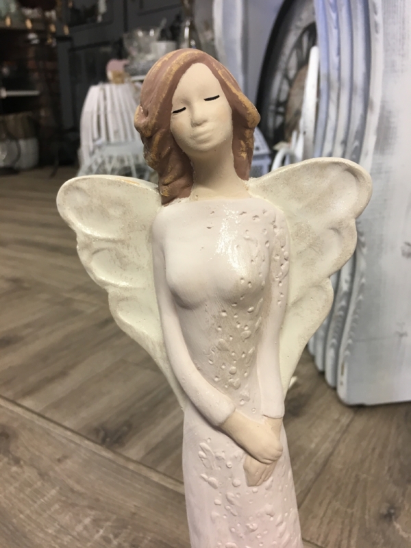 Sadrový anjel Nežné pohladenie 39cm