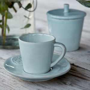 Šálka na espresso 100ml s tanierikom tyrkys Costa Nova NOVA