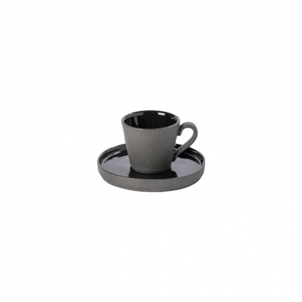 Šálka ​​na espresso s tanierikom 0,09l šedá LAGOA