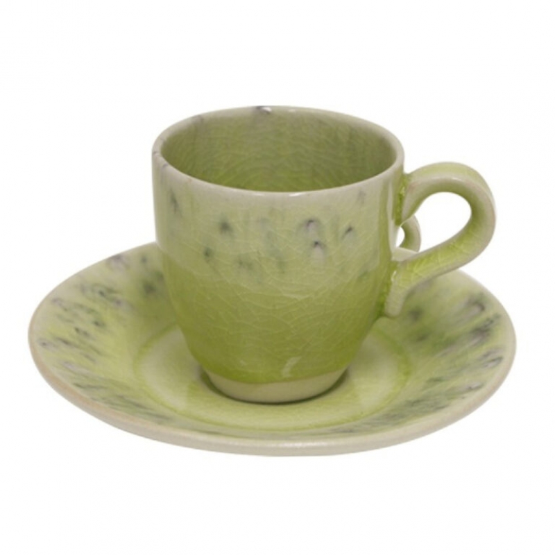 Šálka na kávu s tanierikom 0,08l MADEIRA žltá