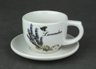 Šálka ​​s podšálkou Levanduľa 7x13cm (0,2l)