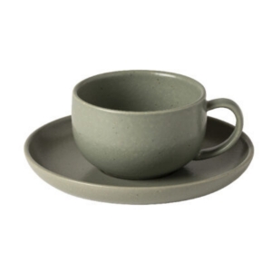 Šálka s tanierikom PACIFICA zelený 0,2 
