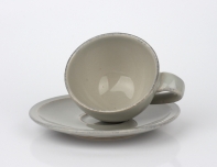 Šálka s tanierikom šedý Friso 90ml