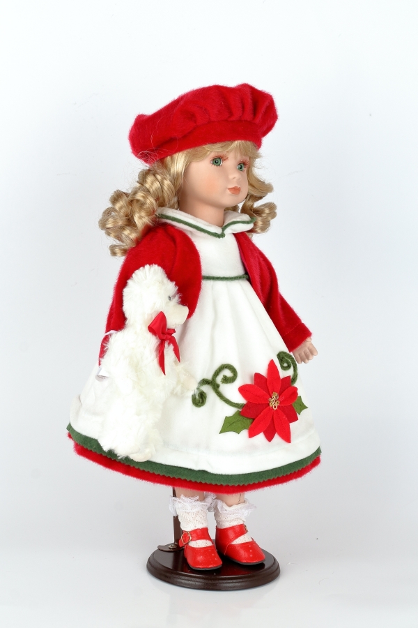 Zberateľská bábika Irma s medvedíkom 47cm