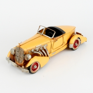 Zberateľský model kovové auto žlté 34cm