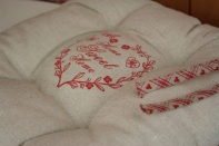 Sedák na stoličku Home sweet home 40x40cm