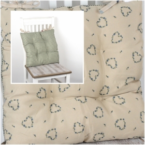 Sedák na židli zelená kostka 40x40cm