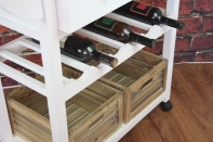 Servírovací stolík na kolieskach 73x75/95x36cm 14,5kg