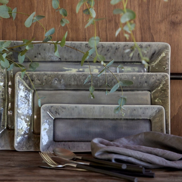 Servírovací podnos 40x24cm MADEIRA sivý