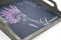 Servírovací podnos Levanduľa 38x28x7,5cm