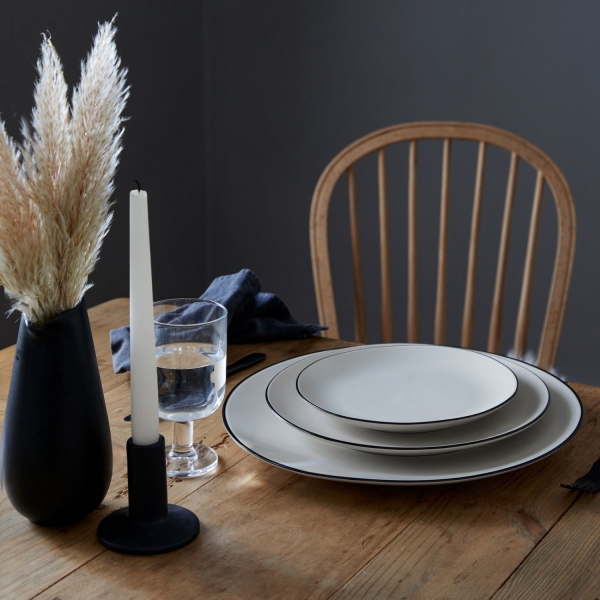 Servírovací tanier 34cm AUGUSTA tmavý okraj